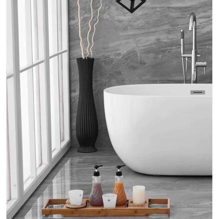 Hudepohl 54'' x 29'' Freestanding Soaking Acrylic Bathtub