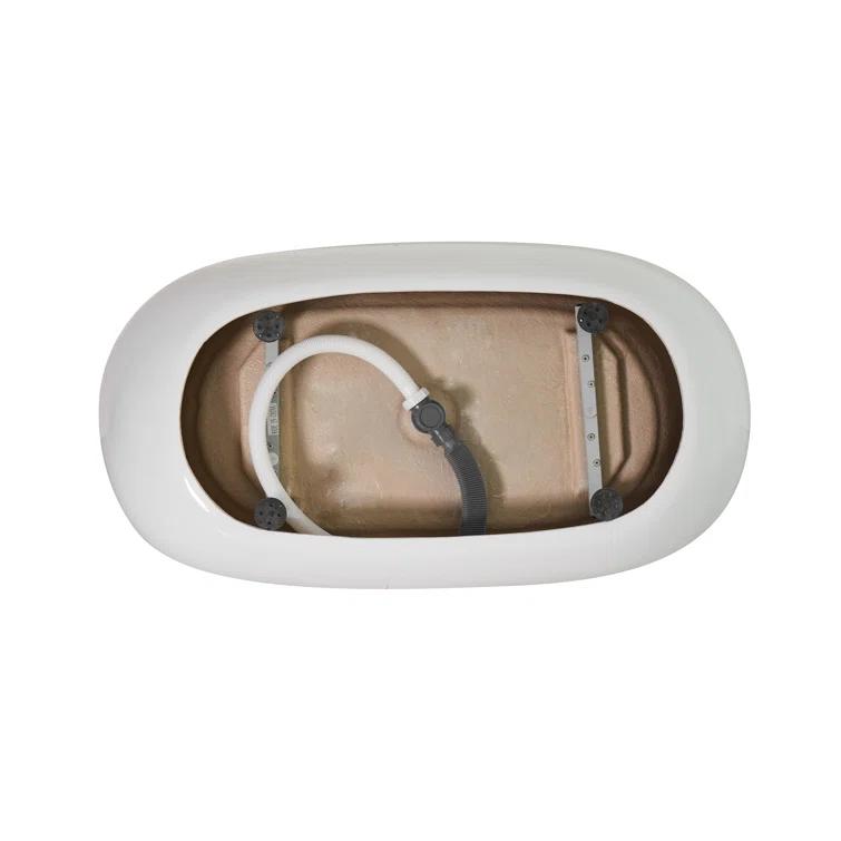 Hudepohl 54'' x 29'' Freestanding Soaking Acrylic Bathtub