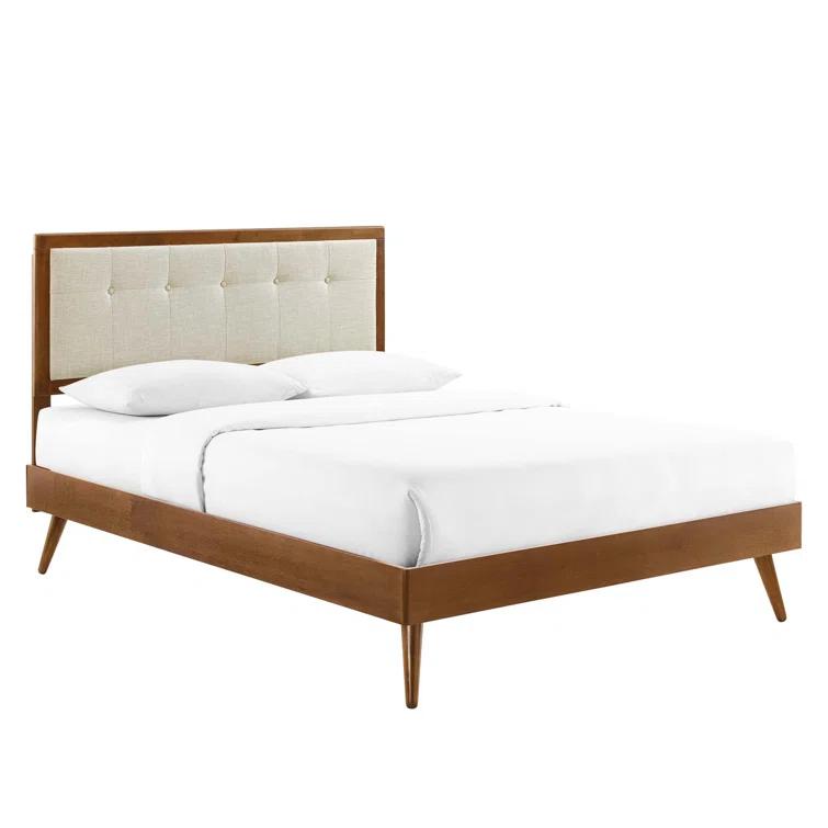 Willow Wood Platform Bed with Splayed Legs