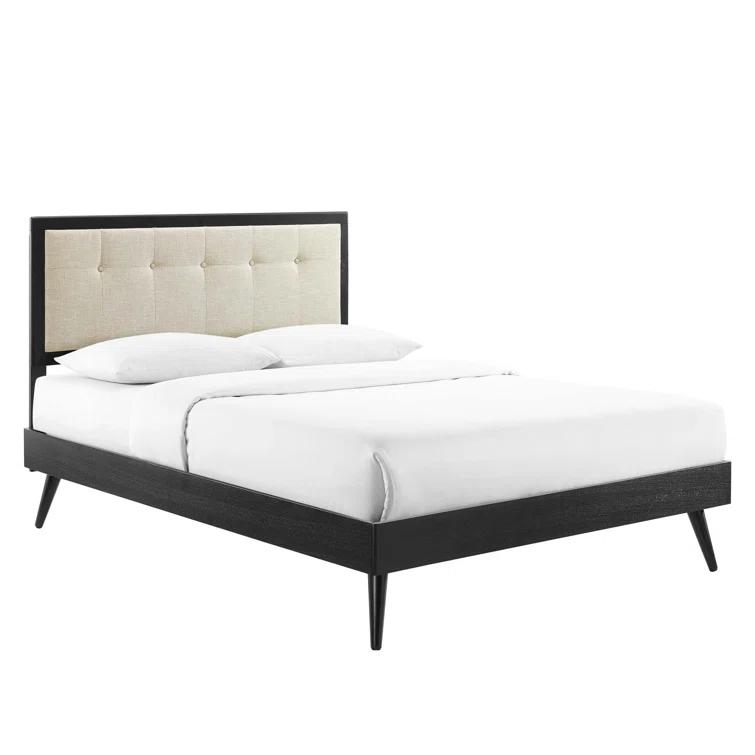 Willow Wood Platform Bed with Splayed Legs