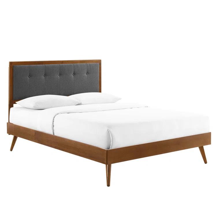 Willow Wood Platform Bed with Splayed Legs
