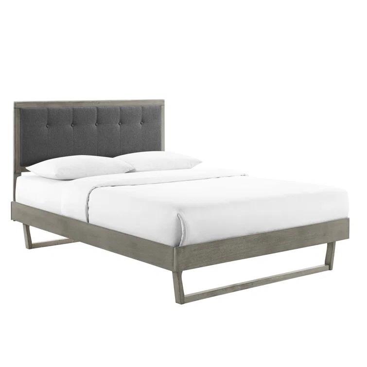 Willow Wood Platform Bed with Angular Frame