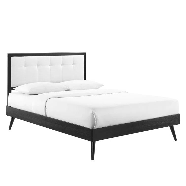 Willow Wood Platform Bed with Splayed Legs