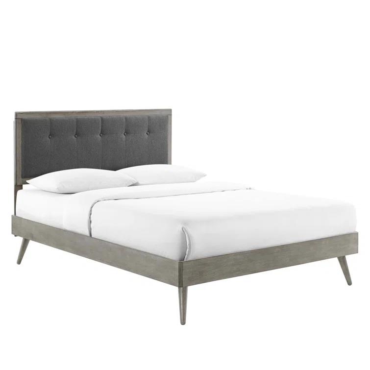 Willow Wood Platform Bed with Splayed Legs