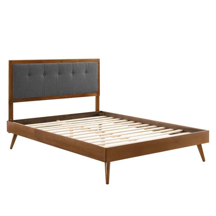 Willow Wood Platform Bed with Splayed Legs