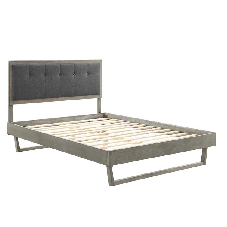 Willow Wood Platform Bed with Angular Frame