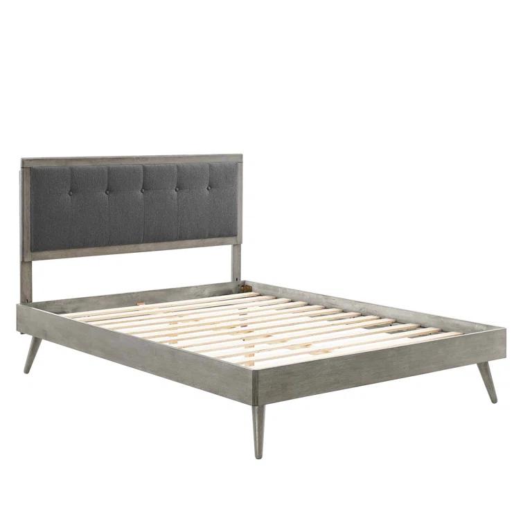 Willow Wood Platform Bed with Splayed Legs