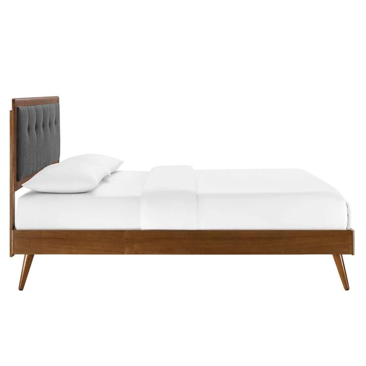 Willow Wood Platform Bed with Splayed Legs