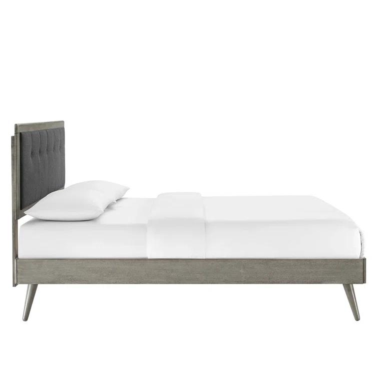 Willow Wood Platform Bed with Splayed Legs
