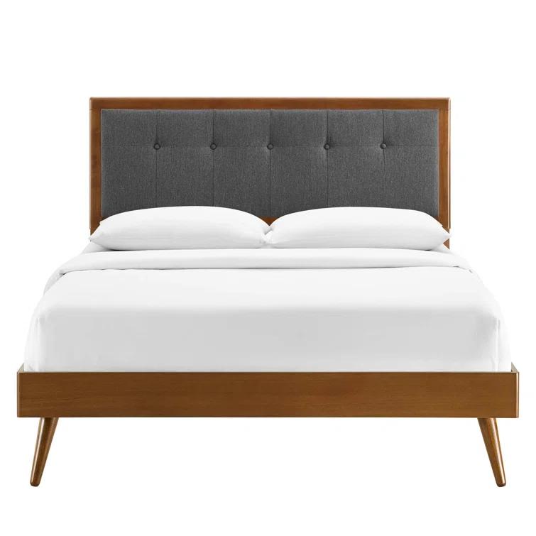 Willow Wood Platform Bed with Splayed Legs