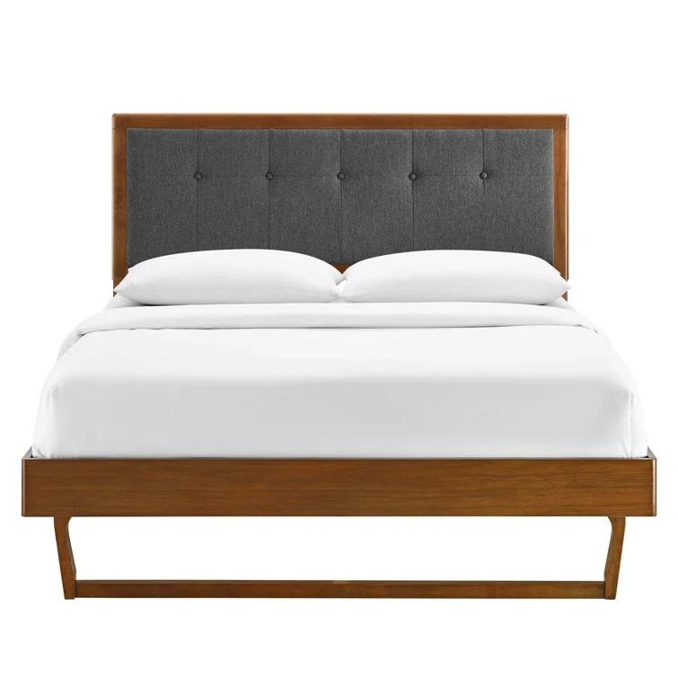 Willow Wood Platform Bed with Angular Frame