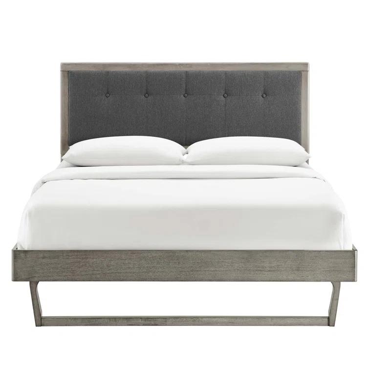Willow Wood Platform Bed with Angular Frame