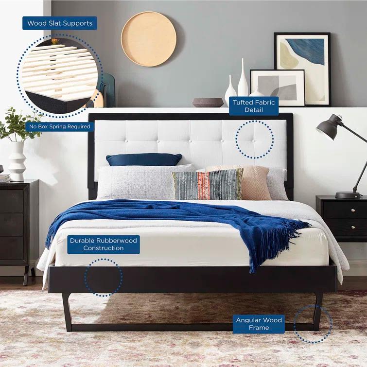 Modway Willow Wood Platform Bed with Angular Frame