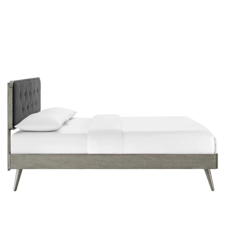 Bridgette Wood Platform Bed with Splayed Legs