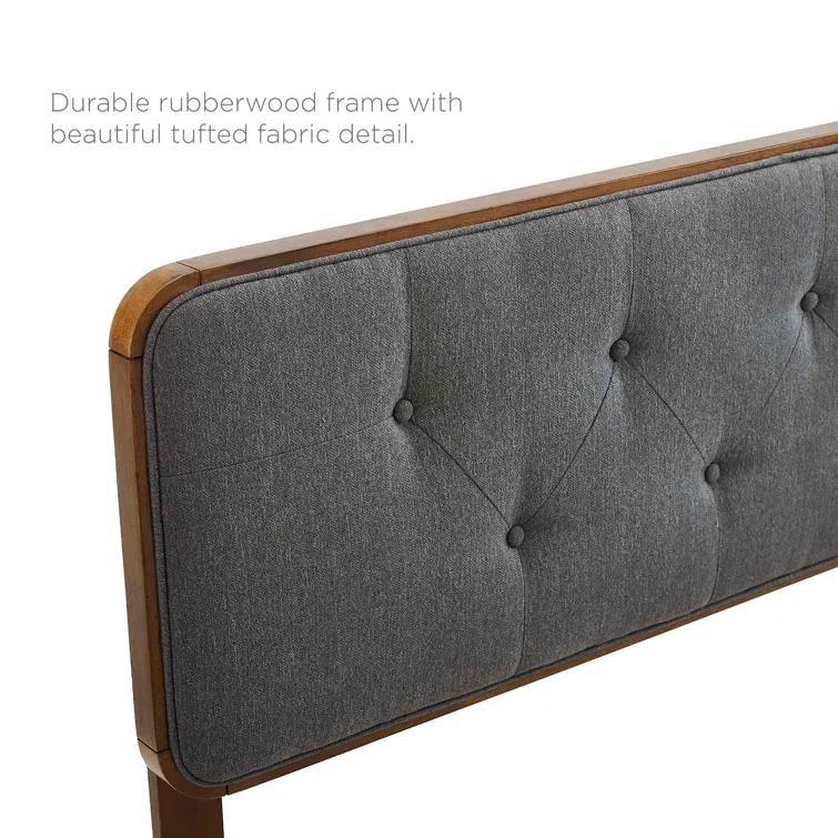 Bridgette Wood Platform Bed with Splayed Legs