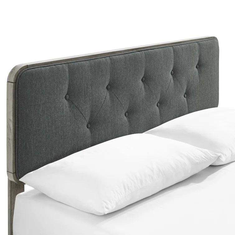 Bridgette Wood Platform Bed with Splayed Legs