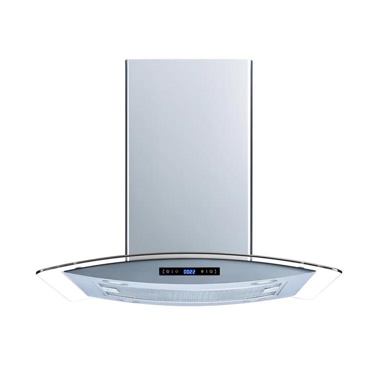 Winflo H102B Series 30" 500 CFM Convertible Island Range Hood in Stainless Steel With Filter Included