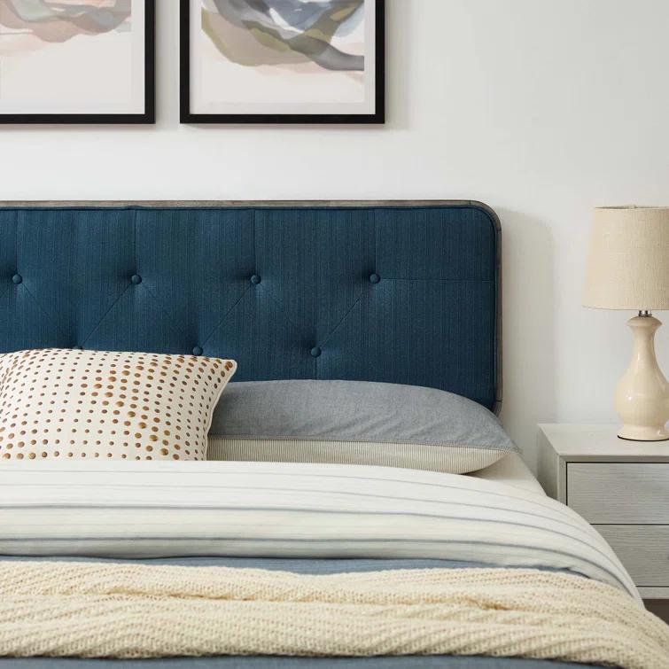 Bridgette Wood Platform Bed with Splayed Legs
