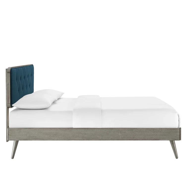 Bridgette Wood Platform Bed with Splayed Legs
