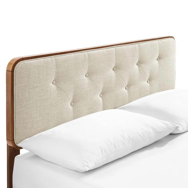 Bridgette Wood Platform Bed with Splayed Legs