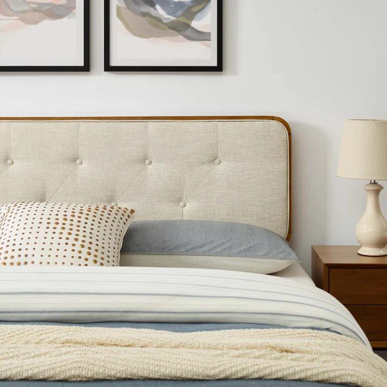 Bridgette Wood Platform Bed with Splayed Legs