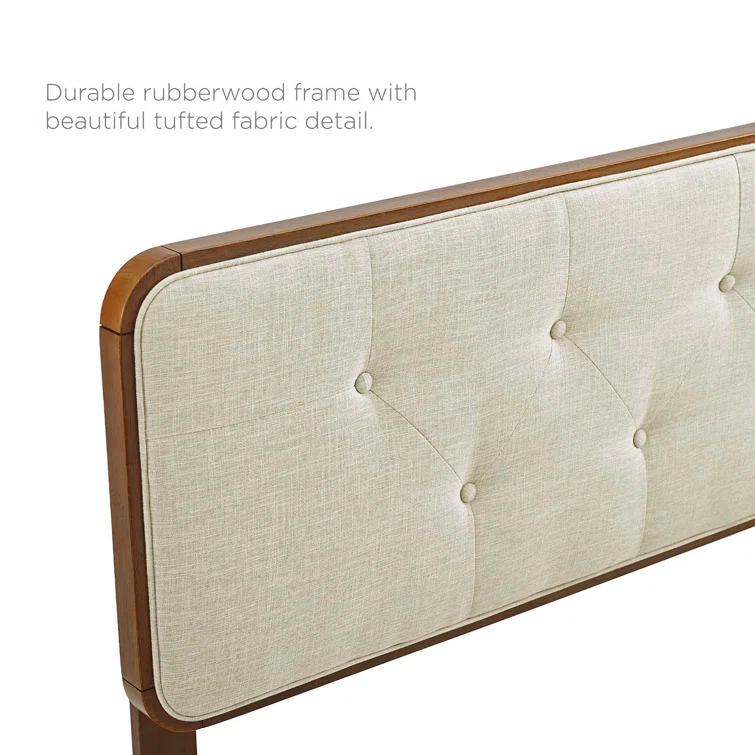Bridgette Wood Platform Bed with Splayed Legs