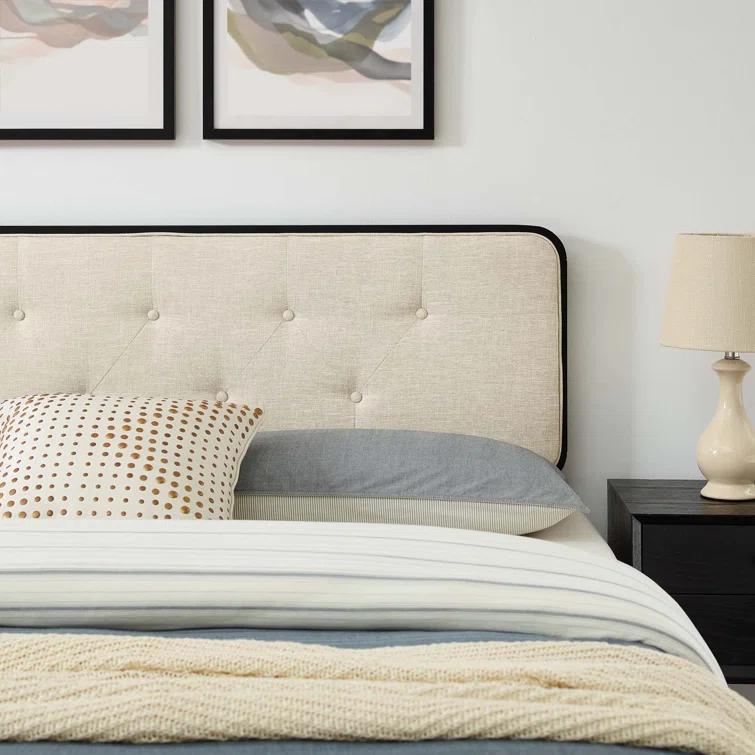 Bridgette Wood Platform Bed with Splayed Legs