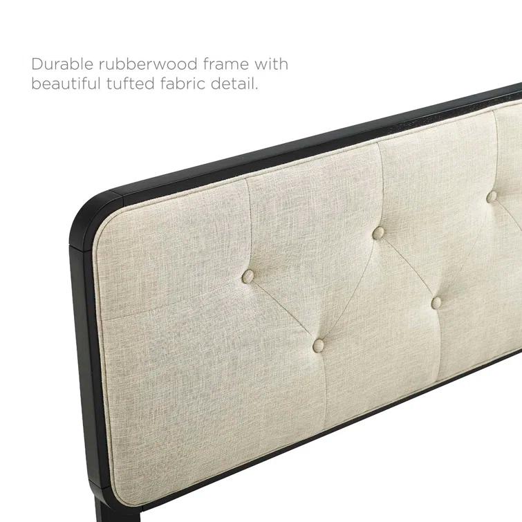 Bridgette Wood Platform Bed with Splayed Legs