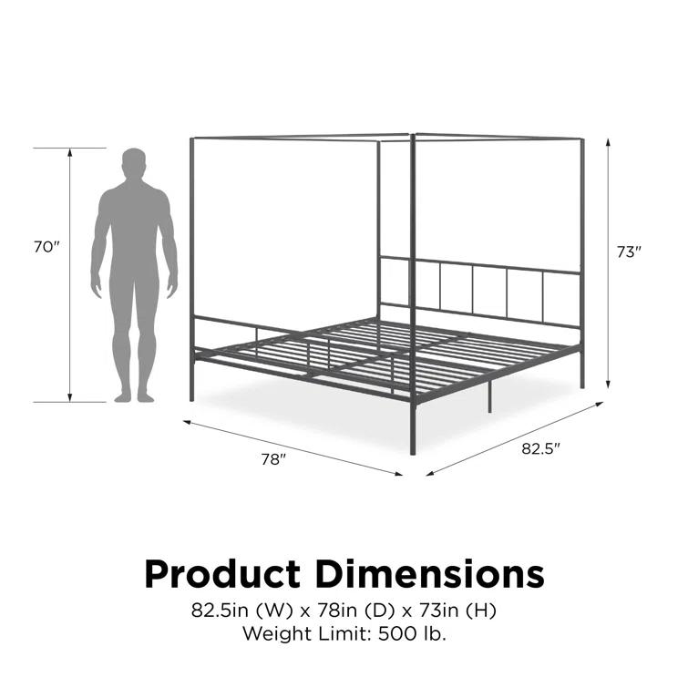Marion Metal Canopy Bed