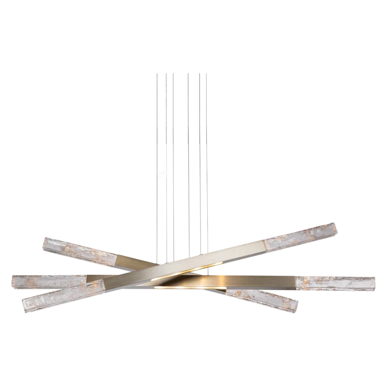 Axis Moda Triple Entrance Modern Linear Suspension Chandelier