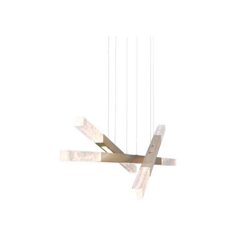 Axis Moda Triple Entrance Modern Linear Suspension Chandelier