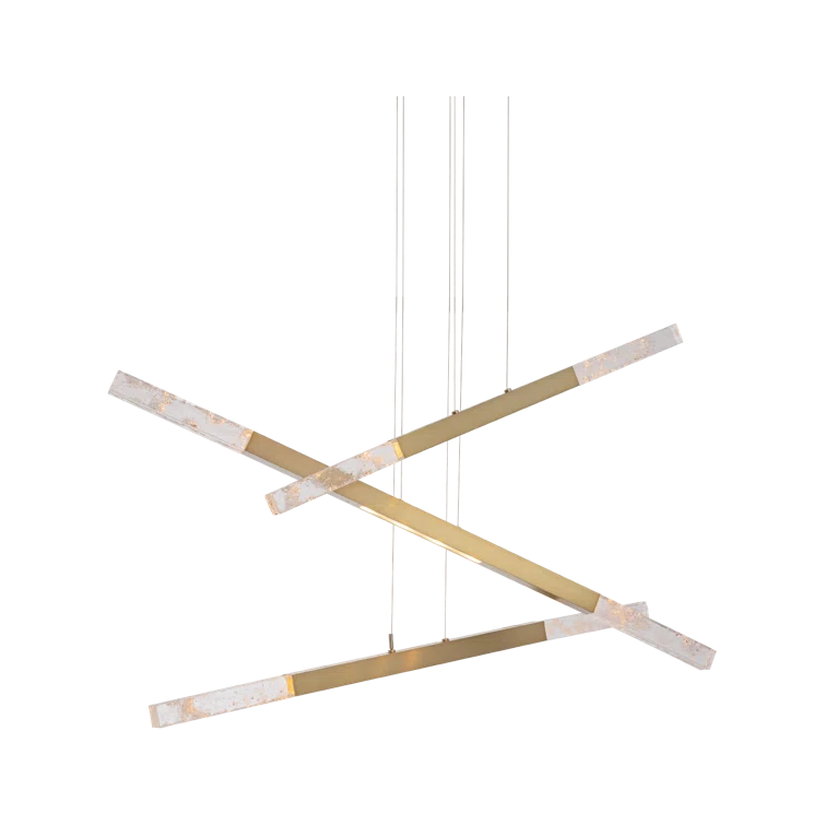 Axis Moda Triple Entrance Modern Linear Suspension Chandelier