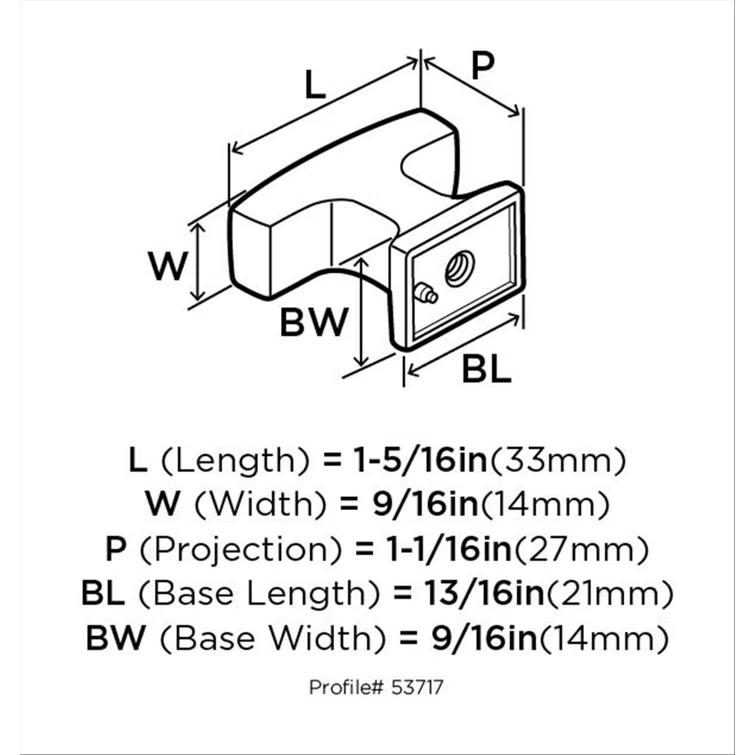 Westerly 1 1/16" Length Bar Knob
