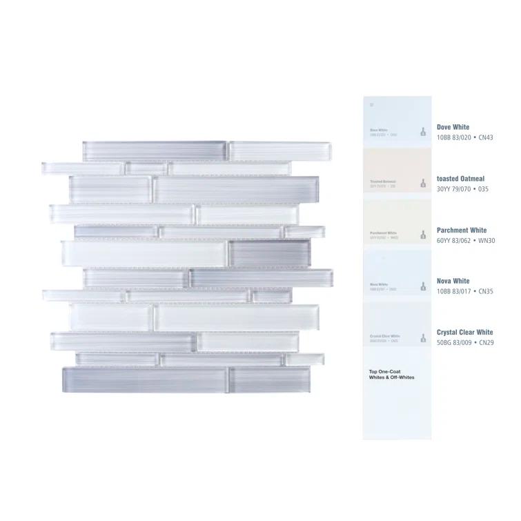 Premium Hand Painted Glass Linear Mosaic Tile