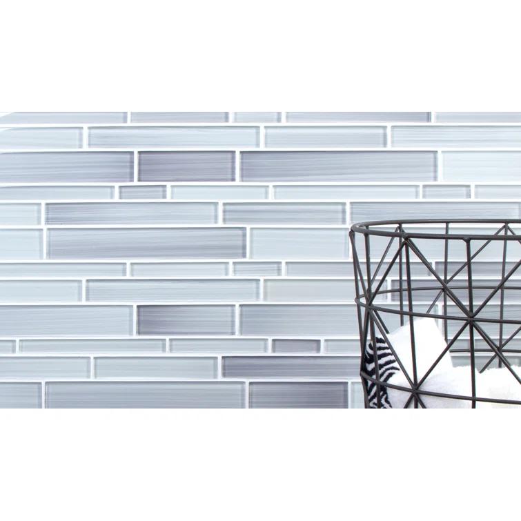 Premium Hand Painted Glass Linear Mosaic Tile