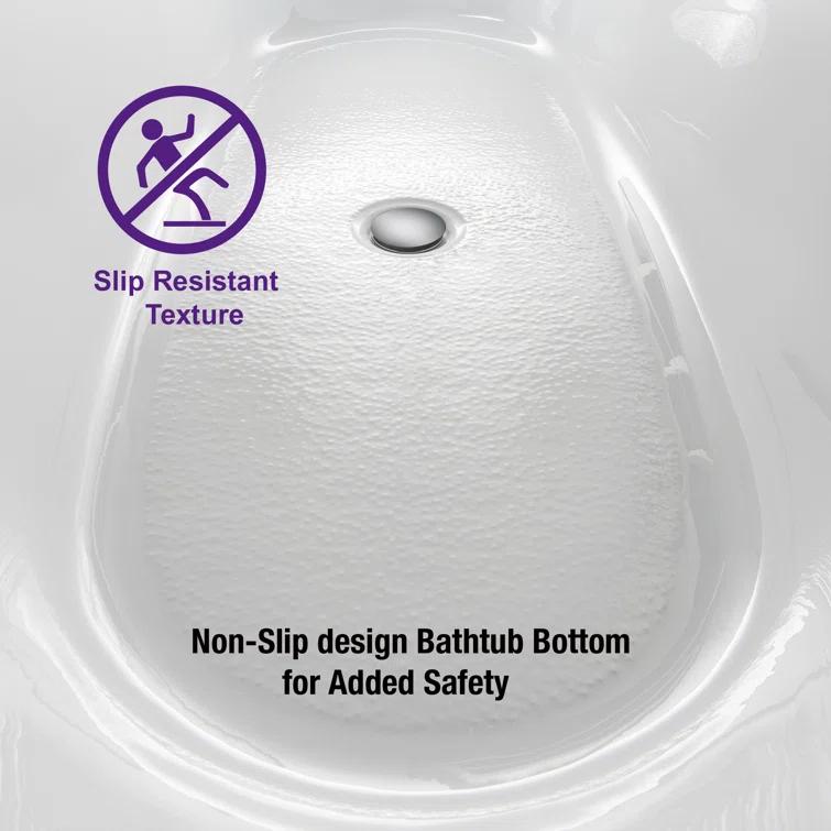 WoodBridge 59'' x 29.5'' Freestanding Soaking Acrylic Bathtub BTA1514-C