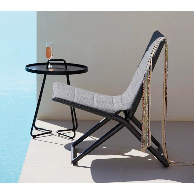 On-the-Move Round Metal Outdoor Side Table