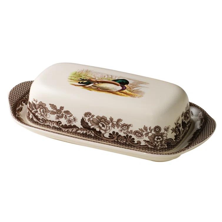 Spode Spode Woodland Covered Butter Dish Mallard