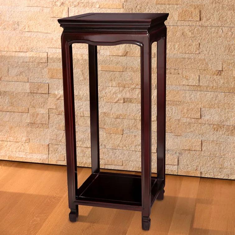 Oriental Furniture 28" Rosewood Oriental Square Stand, base