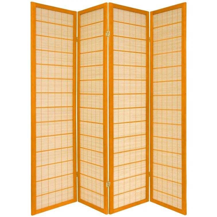 6 ft. Black 4-Panel Room Divider