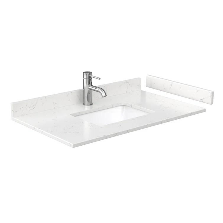 Wyndham Collection Miranda 36" Freestanding Single Bathroom Vanity with Cultured Marble Top