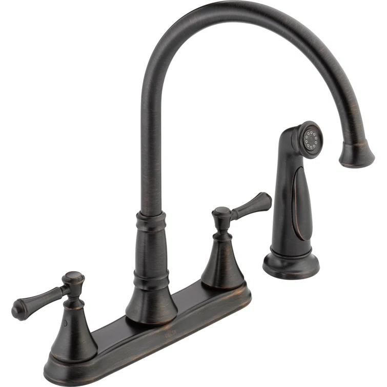 Cassidy Double Handle Kitchen Faucet with Side Spray