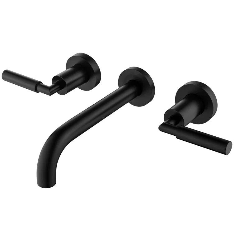 10.08" Widespread Bathroom Faucet 3 Hole, 2-handle Bathroom Sink Faucet with Drain Assembly