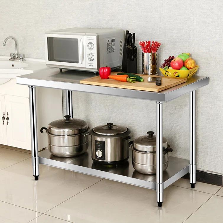 Gymax Stainless Steel 36'' L x 24'' W x 35'' H Work Table