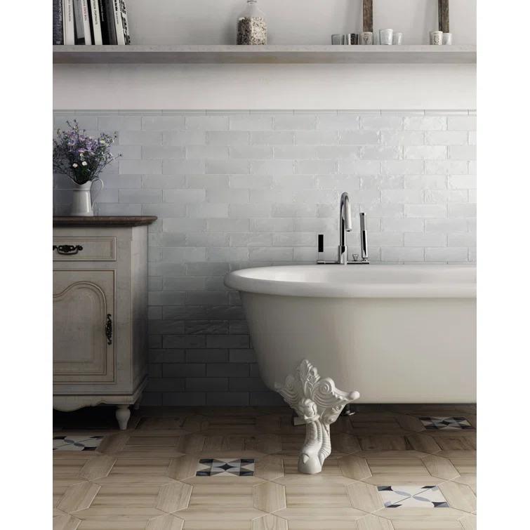 Apollo Tile 38 pack 2.5 in. x 8 in. Polished and Honed Ceramic Subway Wall Tile (5.38 sq. ft./Case)