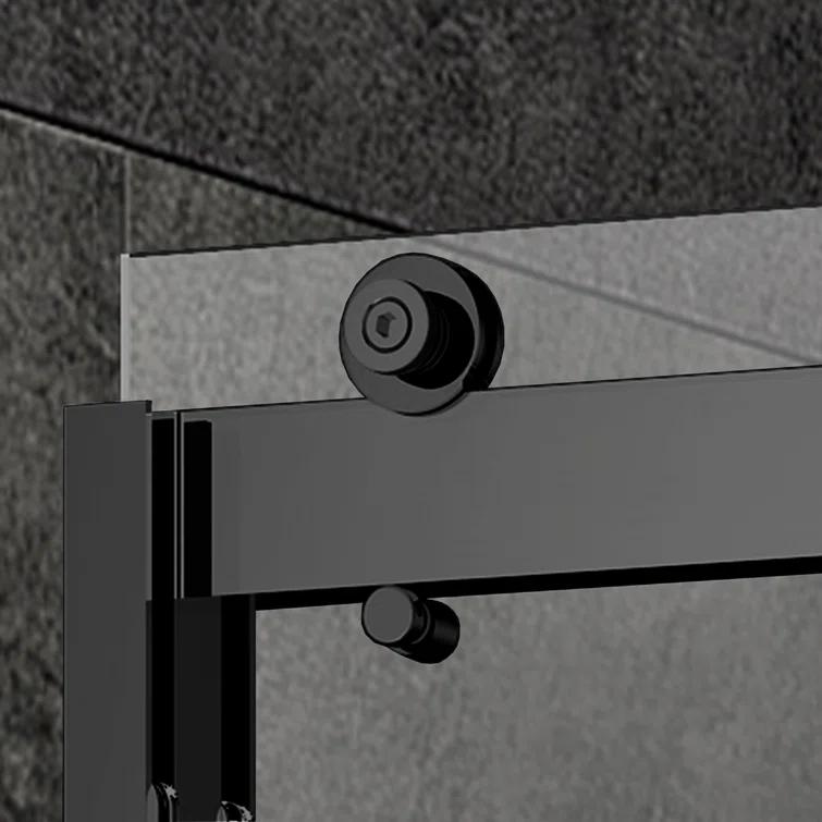 WoodBridge 56-60X62" Double Sliding Tub Door with 3/8" Thickened Upgrade Tempered Glass | Stainless Steel Hardware | Safe, Explosion-Resistant, Clear & Stylish, Sturdy & Durable  SDD6062-MBL