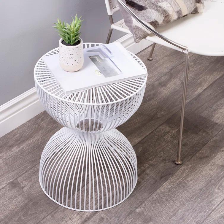 Butler Specialty Nicholas White Metal End Table