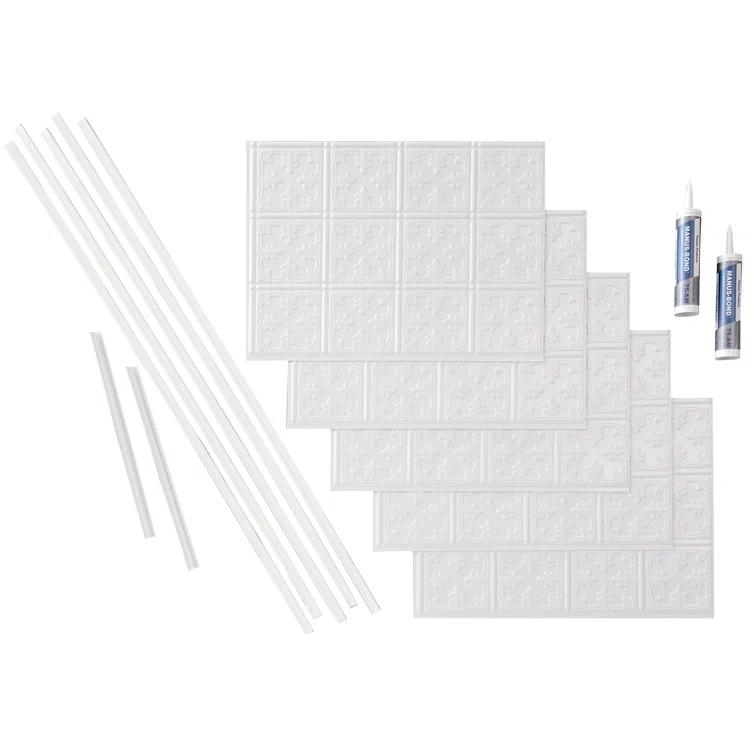 FASÄDE Traditional Style/Pattern 10 Decorative Vinyl Backsplash 15 sq ft Kit