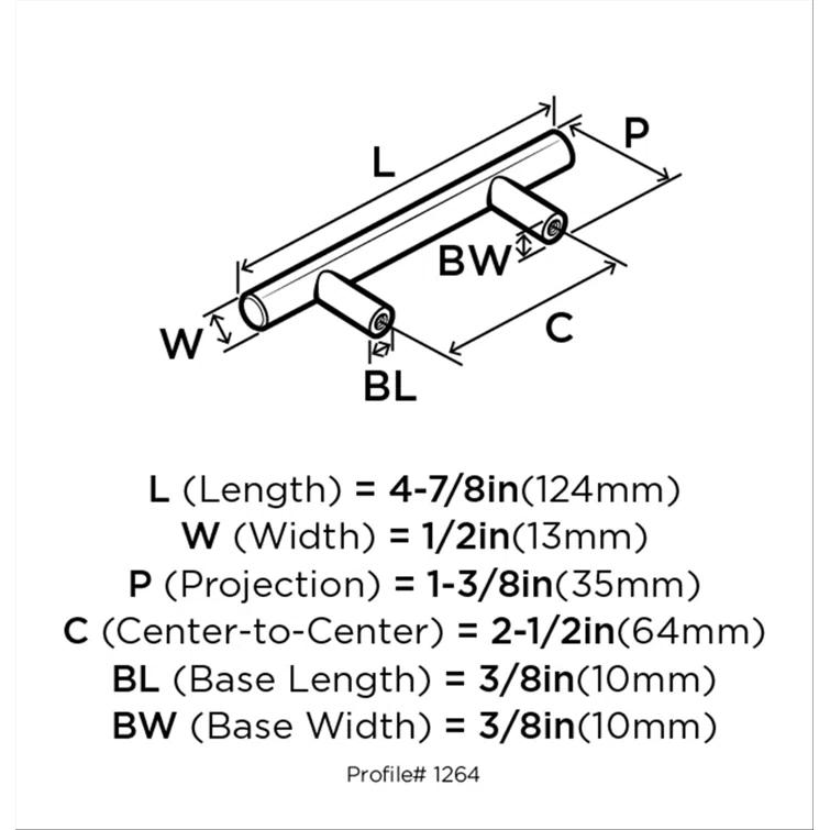 Angelica 2 1/2" Center Bar Pull Multipack