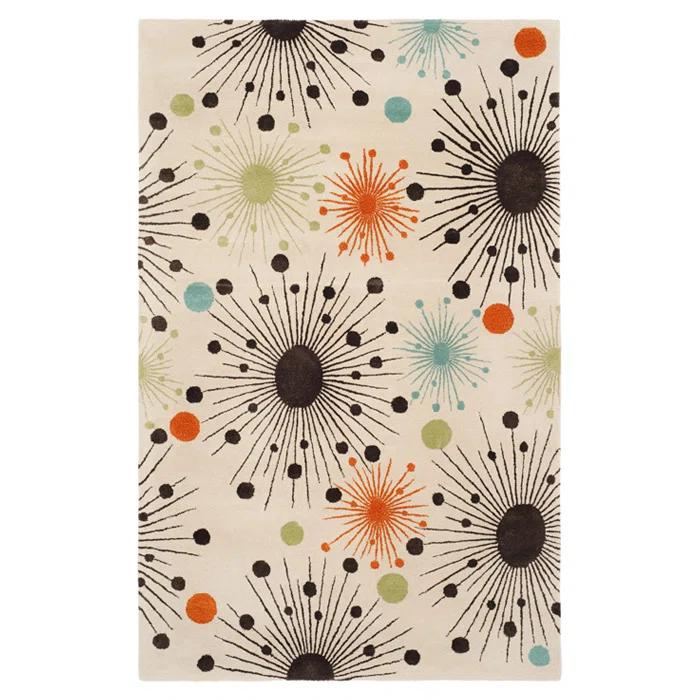 Amier Hand Tufted Wool And Viscose Floral Rug